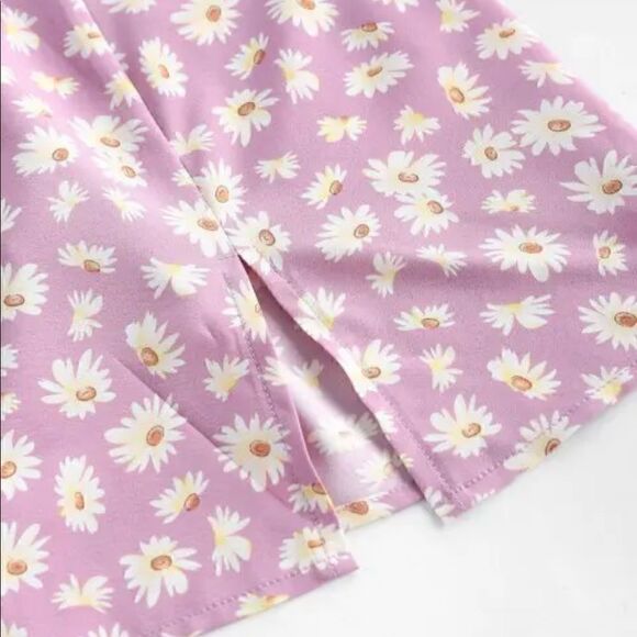 NWT Zaful Purple Floral Dress - Picture 4 of 4